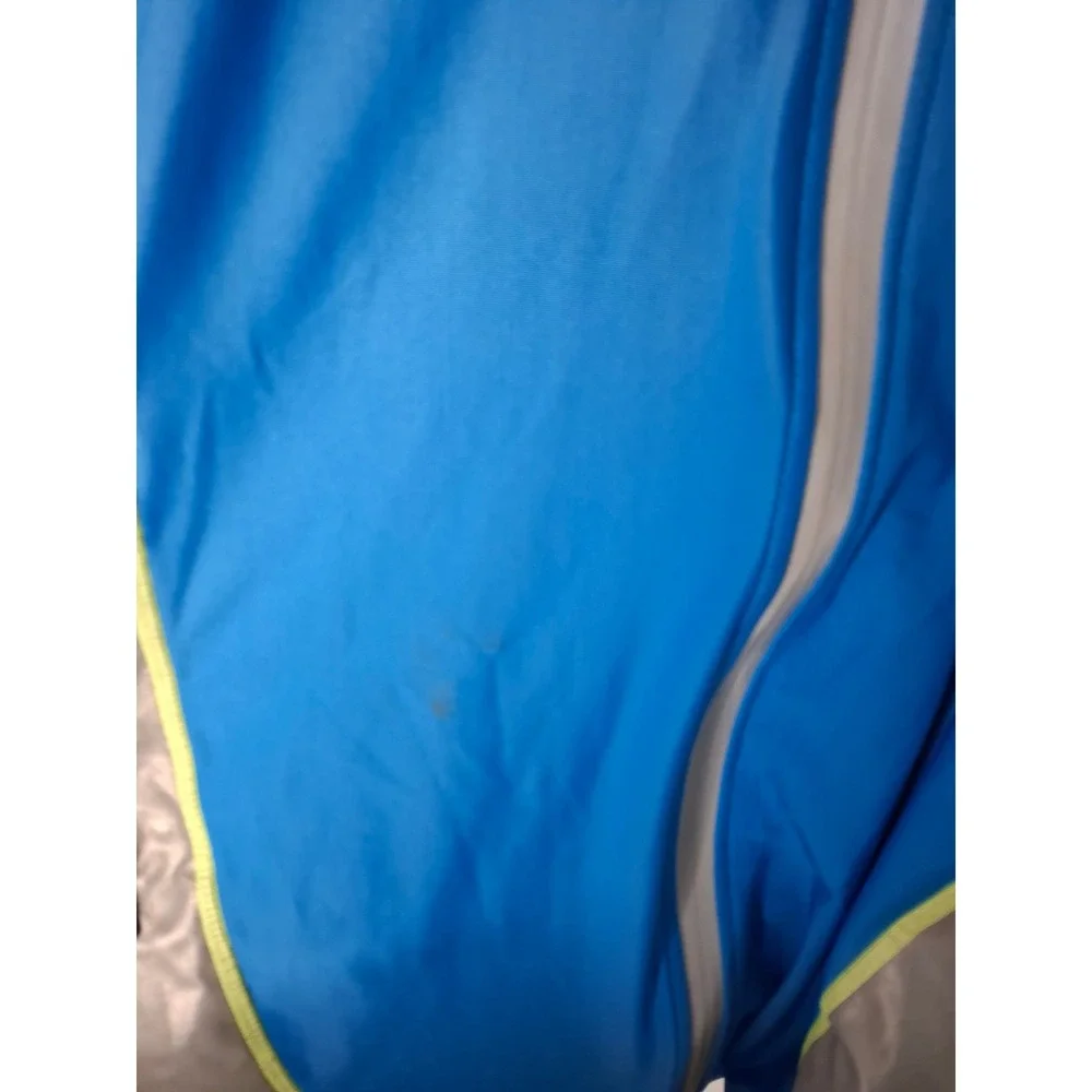 Arcadia Trail Dog Zip-Up Rashguard Blue Neon Yellow Reflective XXL 40in Girth